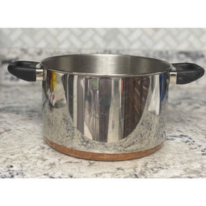 Revere Ware Centura Line 6 Quart Stockpot Copper Bottom Clinton Illinois 1801